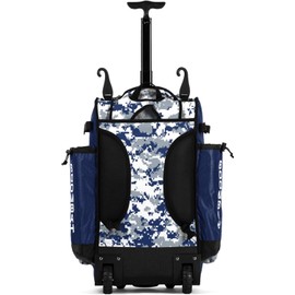 Boombah Rolling Superpack Hybrid Bat Pack PS-9051-3000C23 Digital Camo Royal/Gray - Wheeled & Backpack Version