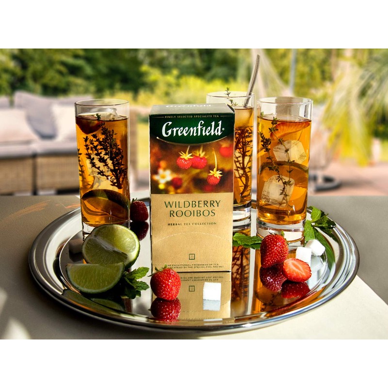Greenfield Wildberry Rooibos Herbal Tea Fruit & Herbal Collection 25