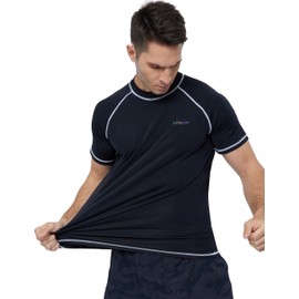 Camisetas de natación para hombre, protección solar UPF 50+, de secado rápido, protección solar, protección solar, protección contra erupciones para exteriores, playa y pesca