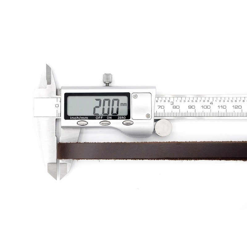 CRAFTMEMORE 2 Meters (78") Genuine Leather Strap Quality Cowhide Flat