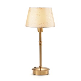 UMEXUS Cordless Table Lamps with Dimmer, 5200mAh Rechargeable Battery Powered, Small Portable Lights Patio Restaurant Dining Table, Decorative Accent Lighting, Kitchen Warm Touch Bedside Lamp, Brass