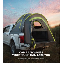 JOYTUTUS Pickup Truck Tent 6.5ft 2.0, Waterproof PU2000mm Double Layer for 2 Person, Portable Truck Bed Tent with Rainfly - Green