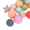 16PCS Baby Soft Textured Sensory Balls Toddlers Exploration Toys Sensory
