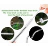 AFUUFA Straw Brush Set 10 Pieces Tube Cleaner Extension 12