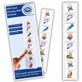 Autism Brushing Teeth Routine Chart –Visual Schedule for Kids -Premium Durabl...
