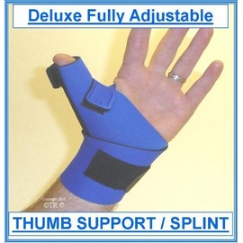 Proline Deluxe Adjustable Thumb Support, Blue, One Size