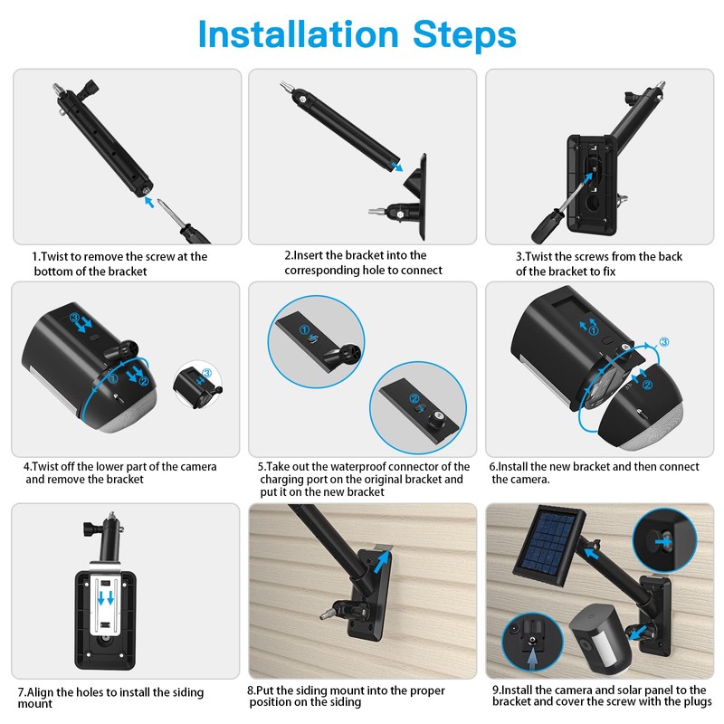 HOLACA 2-in-1 Vinyl Siding Clips for Stick Up Cam Pro