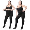 MOOCHI 2 Pairs Women's Plus Size Opaque Tights Black 7X/8X