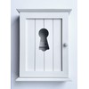 White Key Cabinet - Keyhole Window