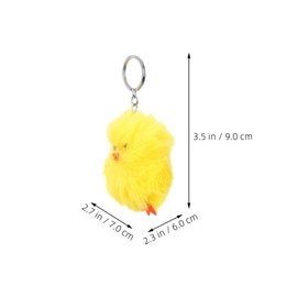 BESPORTBLE Cute Fluffy Chicken Keychain for Women Adorable Handbag Purse Charm Backpack Accessory present for All Ages Joyful Holiday Themed Plush Pendant