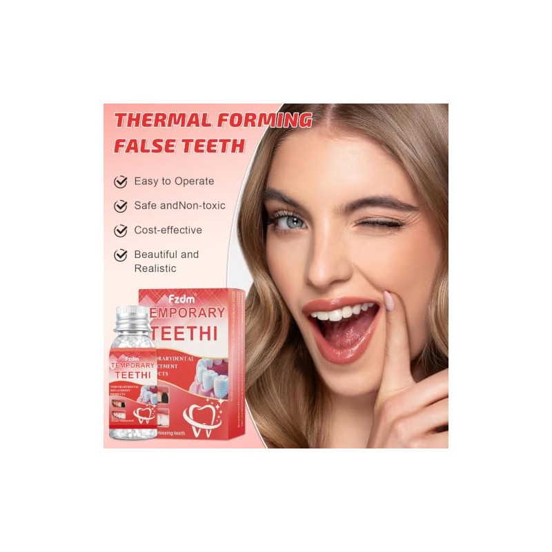 2pcs Missing Tooth Replacement Kit, Denture Repair Kit, Dental Impression