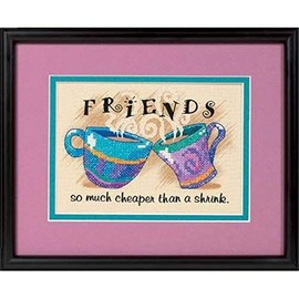 Dimensions CStitchKit7x5CheaperThnkShrink Stamped Cross Stitch, Cheaper Than a Shrink, Needlecrafts