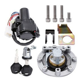 Newnessai Motorcycle Ignition Switch Fuel Gas Tank Cap Seat Lock with Key, Replacement for Replacement for Yamaha MT-03 YZF-R1 XJ6 FJ09 FZ09 FZ07 FJ13 FZ8 FZ6 FZ1