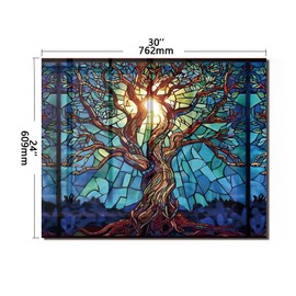 DAIFURONGE Tempered Glass Backsplash For Kitchen Behind Stove,Stove Backsplash Top Cover,Easy to Clean Glass Splashback, Sink Cover Splash Guard,Home Kitchen Wall Decor (30"x24"(76.2x60.96cm))