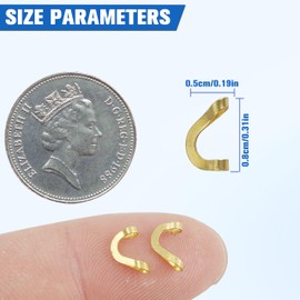 Fishing Clevis Easy Spin Spinner Clevis,200pcs U-Shaped Brass Links Fishing Spinner Clevis for Lure Fishing Spoon Spinnerbait Parts Accessory Inline Spinner Making (V-shape Folded Clevises-200pcs)