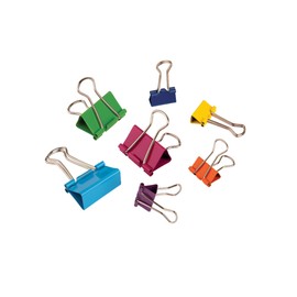 Office DepotÂ® Brand Fashion Binder Clips, Assorted Sizes, Assorted Colors, Pack of 65
