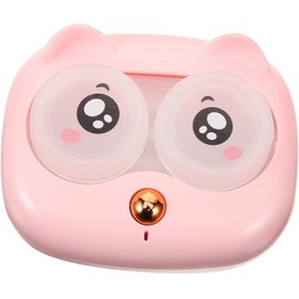 Limpiador Ultrasonico Lentes de Contacto Renu Solución Lentes de Contacto Caja de Limpieza Rosa de Plástico para Amigos que Usan