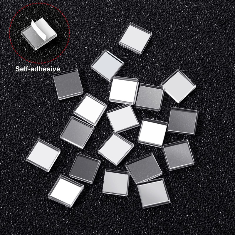 SATINIOR 3600 Pcs Mirror Mosaic Tiles Self-Adhesive Disco Ball Stickers