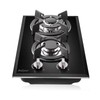 Anlyter 12 Inch Gas Cooktop, 2 Burner Built-in Stovetop Tempered