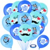 HOWAF 24Pcs Fathers Day Balloons Decorations, Blue Happy Father's Day