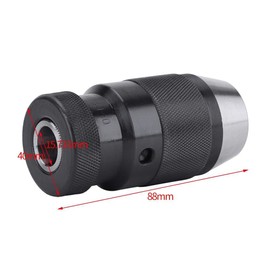 Heavy Duty Drill Chuck 1pc 0-13mm 1/2" Steel Self-Tightening Keyless B16 Chuck for Lathe Electric Drill Press Chuck