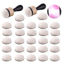 56 Packs Mini Round Ink Blending Tool with Foams Replacement Refill Foam Set Including 54 Pcs Round Replacement Foam Pads for Distressing, Blending Scrapbooking Painting Drawing Art SuppliesInk Tools