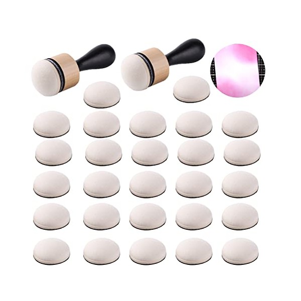 56 Packs Mini Round Ink Blending Tool with Foams Replacement