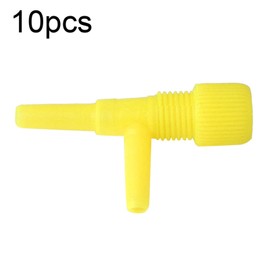 10Pcs Plastic Aquarium Airflow Control Valve Fish Tank 3 Way Airpump Control Regulator Valves Air Pump Accessories(Yellow)