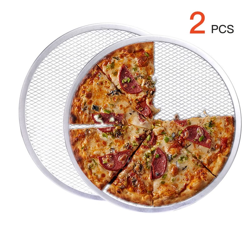 AZKEEGREY 2 Pack Aluminum Pizza Screen, 12 inch Pizza Mesh