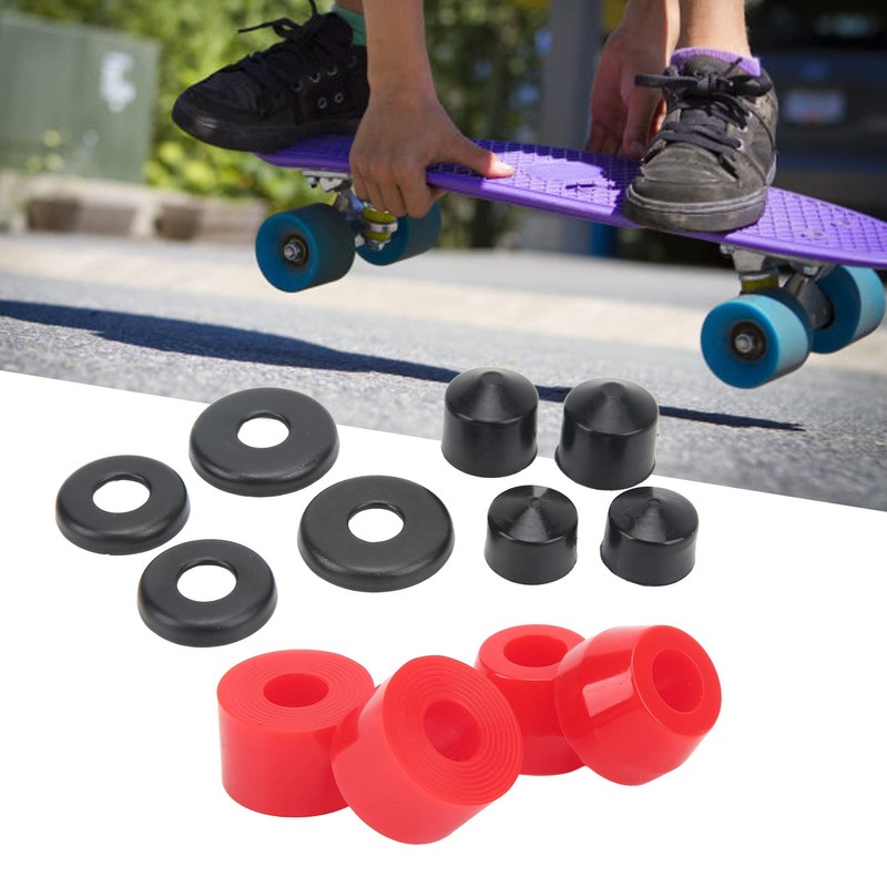 Jenngaoo Skateboard Bushings Set, 12 Accessories, PU Cushioning, 90A Skateboard