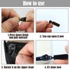 10PCS Zipper Pull Replacement Black Zip Repair Kit Zip Puller