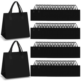 Kacctyen 100 Pcs Insulated Take Out Bags Bulk 9.5 x 6 x 9.5 in Thermal Insulation Food Bag for Coffee, Milk Tea, Hot Cold Food, Delivery Cooler Bag for Catering Restaurant Grocery Picnic (Black)