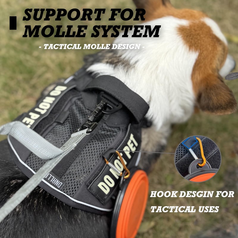 DNALLRINO Tactical Dog Harness for Small and Medium Breeds, Air