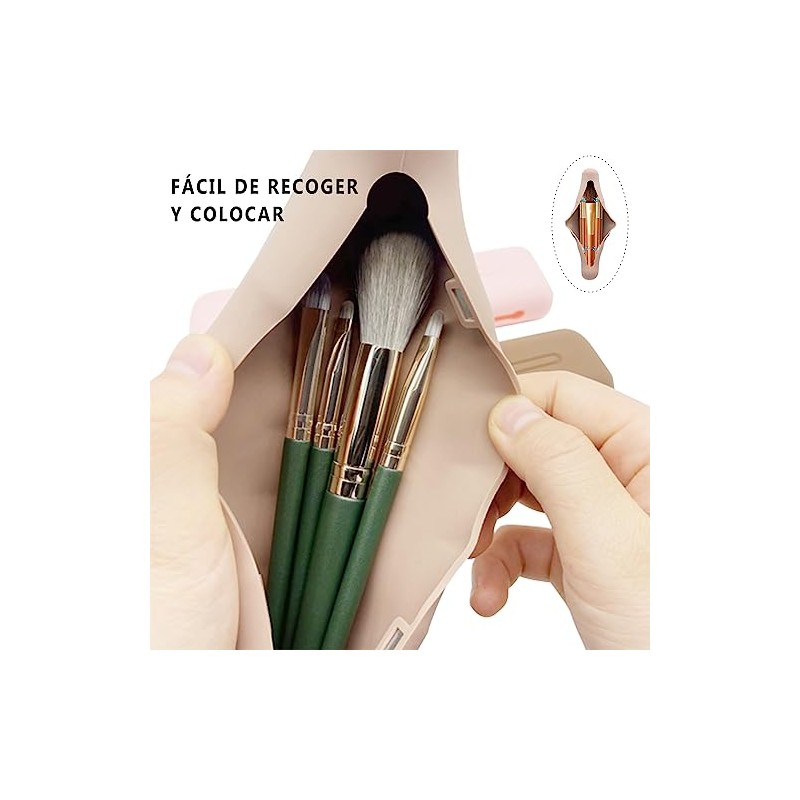 GeorgeX Soporte para Brochas de Maquillaje de Silicona Soporte de