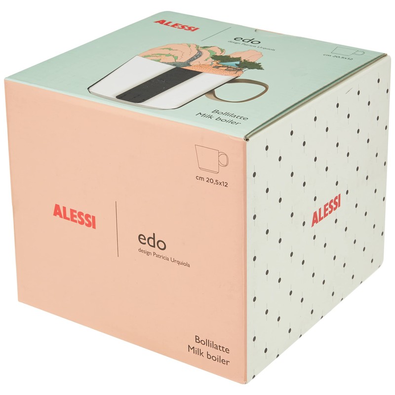 Alessi edo Milk Boiler, Steel,Brown