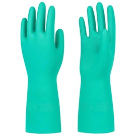 Eiito Work Gloves, Chemical Gloves, Chemical Protection Gloves, Protective Gloves, Chemicals, Acid Resistant (Green, L)