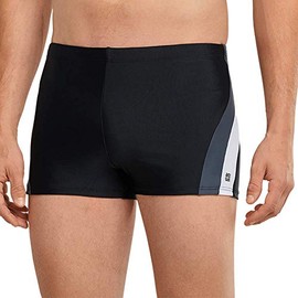 Schiesser Mens Fitted Leg Swim Trunks, black