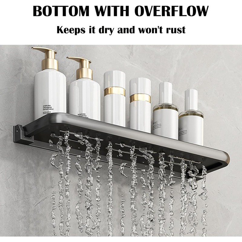 2 Pcs RV Aluminum Foldable Shelf, Wall-Mounted Foldable Shelf, Hidden