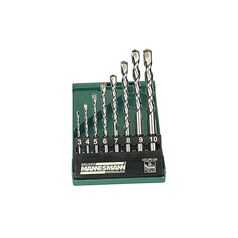 Mannesmann Professional Masonry Drill Set in Plastic Box (8 Pieces)