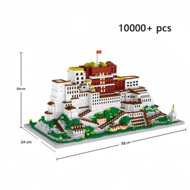 alltogetho 10000pcs Bricks Potala Palace 3D Plastic Model Architecture Micro Bricks for Adults Building Blocks Toy Kits Assemble Decoration