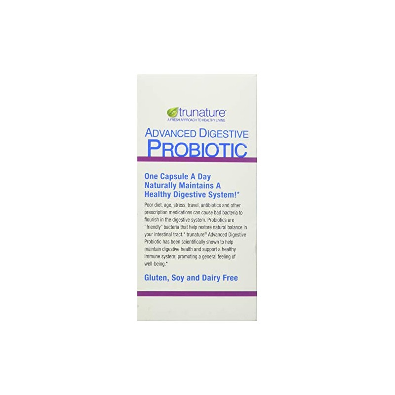 Trunature Advanced Digestive Probiotic White 100 Count