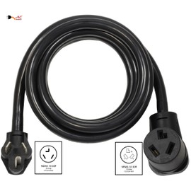 AC WORKS 30Amp Dryer Extension Cord (10FT 3-Prong Dryer)