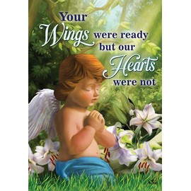Briarwood Lane Praying Angel Bereavement Garden Flag Inspirational Religious 12.5" x 18"