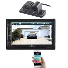 Creasono Double DIN Car Radio: 2-DIN MP3 Car Radio with Touch Display and Colour Reversing Camera (Car Radio Touch, MP3 Car Radio Bluetooth, Car Hands-Free Systems)