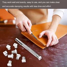 36 Unids Carta Sello Punch Set Steel Punch Alphabet Letter Cuero Stamper Set Cartas Punch Set Metal Cuero Punzonado Herramientas para DIY Fabricación de artesanía de cuero(6mm)