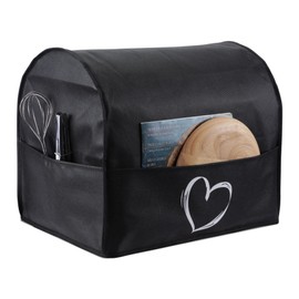 kwmobile Case Compatible with Aucma 6.5-QT 660W 6-Speed Tilt-Head Food Mixer Cover - Fabric Cover - Heart Brush White Black