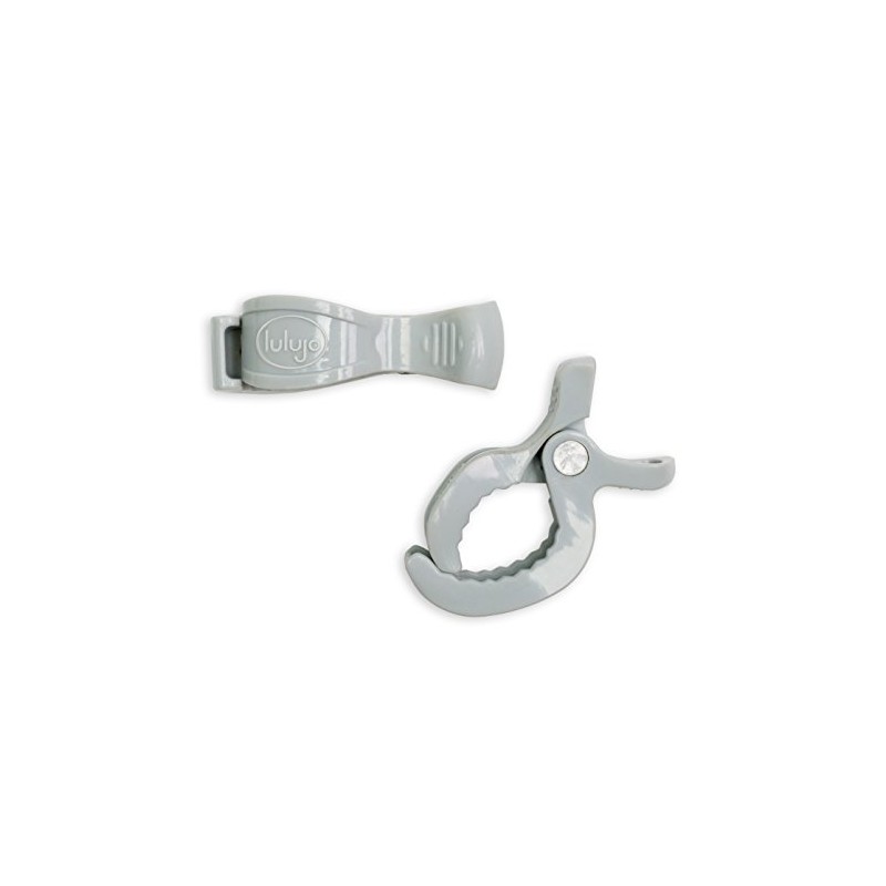 Lulujo Two Pack Stroller Clips - Grey