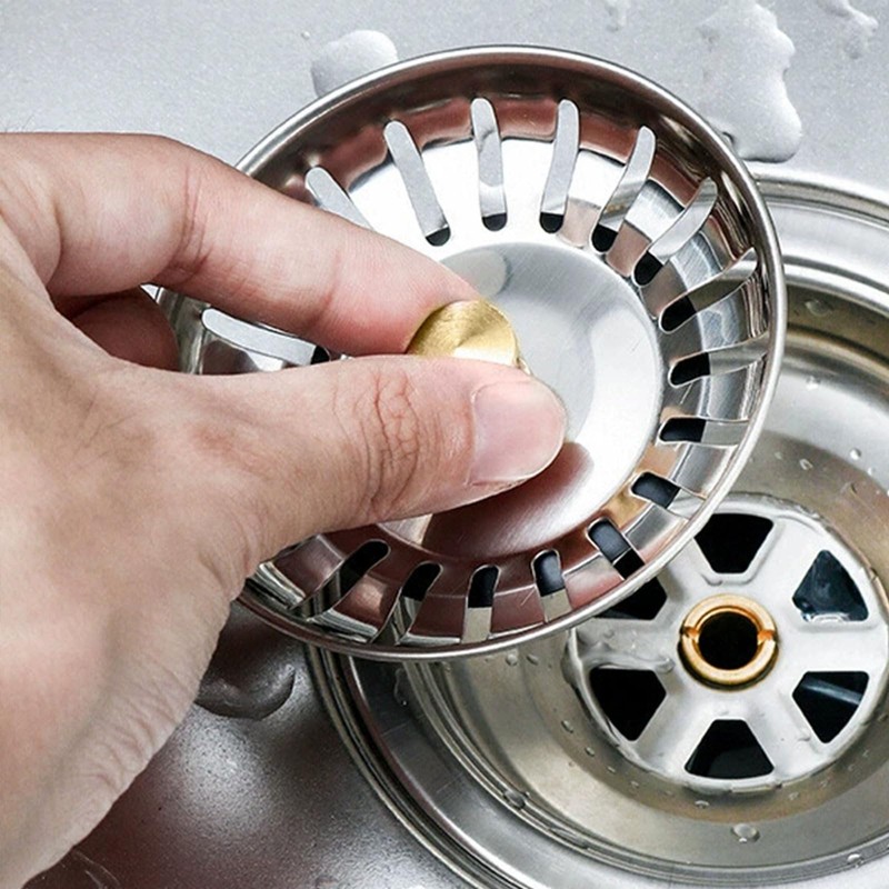 RIBHNXHI 304 Stainless Steel Sink Strainer Plug 79mm, Rust-Proof Kitchen