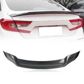 Rolling Gears Trunk Spoiler Compatible with 2018-2022 Honda Accord 10th Gen Sedan Rear Spoiler, Carbon Fiber Hydro-Dipping Spoiler Wing (TR Type)