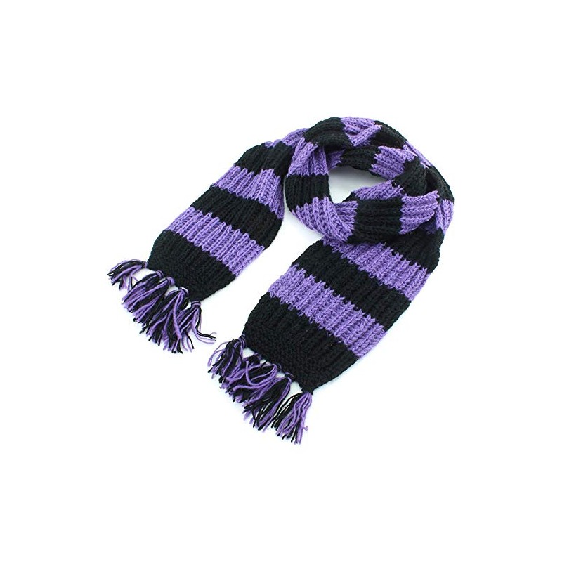 LOUDelephant chunky wool knitted striped scarf -